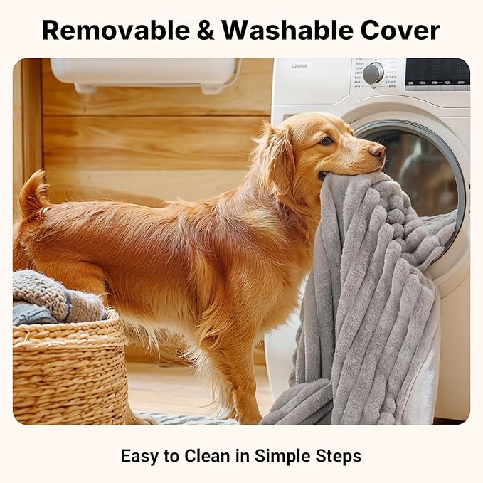 Veehoo Orthopedic Dog Bed for Large Senior Dogs, 7 Inch Thick XL Memory Foam Dog Bed with L Shaped Bolsters, Orthopedic Pet Couch with Waterproof Liner & Removable Washable Cover, 48"x30"x7"