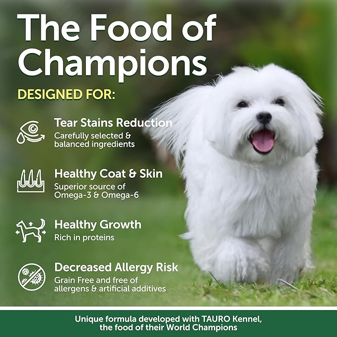 Nature's Protection Dry Dog Food for Small Breed - High Protein Tear Stain Diet for White & Light Fur Adult Dogs - Small Bites Kibble (Superior Care - Lamb and Rice, 22 lb)