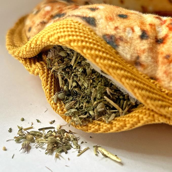 Doggijuana Tuffer Chewer Mini Plush Dog Toy | Funny Dog Toy Plush with Juananip Catnip for Dogs | Calming Aid for Dogs | Interactive Squeaky Chew Toy for Play (Bagel)