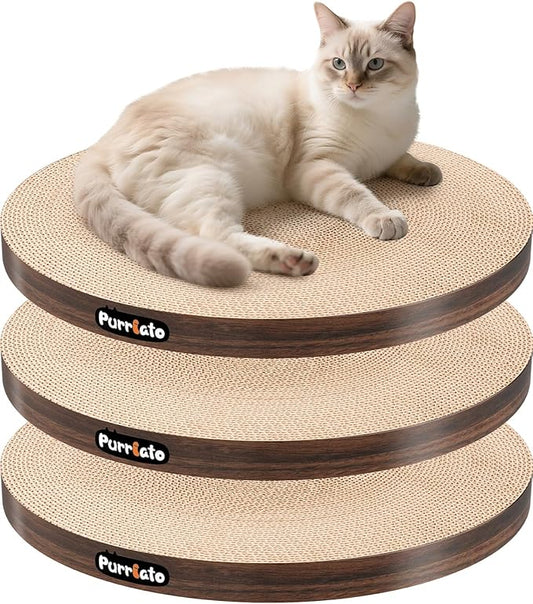 3 Pack Cat Scratcher Pad, Replacement Cardboard Cat Scratcher Pad, Relieves Stress, Supports Pet Behaviors, 3 Count