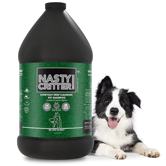 Nasty Critter! by Girl With The Dogs - Made in USA - Everyday Deep Cleaning Dog Shampoo for 8 Weeks and Up, 1 Gal