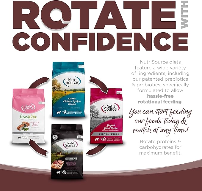 NutriSource Prairie Select Grain Free Dry Dog Food, Quail and Duck, 26LB