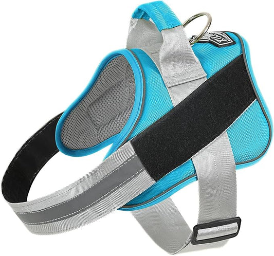 Bolux Dog Harness, No-Pull Reflective Dog Vest, Breathable Adjustable Pet Harness with Handle for Outdoor Walking - No More Pulling, Tugging or Choking (OceanicBlue, X-Large (Pack of 1))