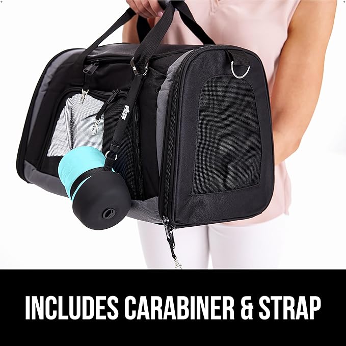 GORILLA GRIP Dog Water Bottle, Portable Water Bowl Dispenser for Dogs, 12 oz Leak Proof Pet Travel Squeeze Bottles, Food Grade Silicone, Puppy Essentials, Hiking Camping Trip Accessories, Turquoise