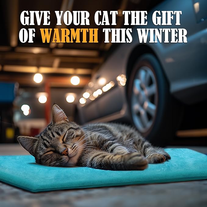 PETNF Outdoor Pet Heating Pad for Cats Dogs, Waterproof Cat Warming Pad Outdoor Outside, Safe Electric Heating Pad for Feral Cat House Heated Dog Bed Mat, 20"X16"
