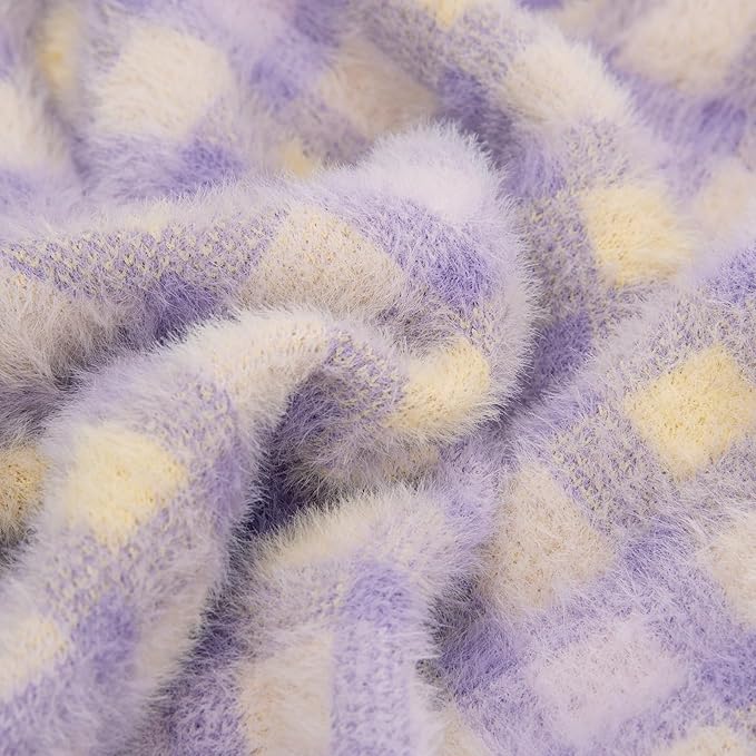 Dog Sweater - Warm Soft Pet Clothes for Puppy, Cat, Dogs - Medium Large, Girl or Boy - Winter Christmas (Purple, Large)