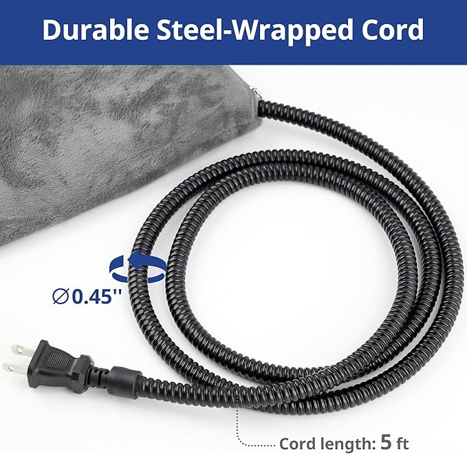 NICREW Pet Heating Pad for Dogs and Cats, Heated Dog Bed with Steel-Wrapped Cord and Soft Fleece Cover, 27.5 x 15.7 Inch, 50 Watts