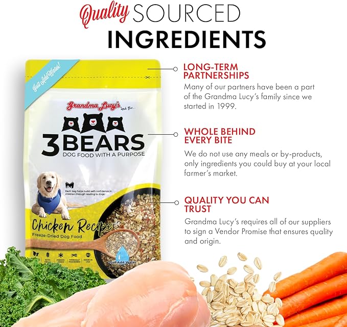 Grandma Lucy's 3 Bears Chicken Dog Food - 3lb