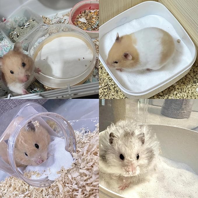 Meow&Woof Hamster Bath Sand, 2.2 lbs Canned Dust Free Desert Sand for Chinchillas Buuny, Gerbil, Syrian Mice, Guinea Pig, Small Animals Bedding Cage Accessories
