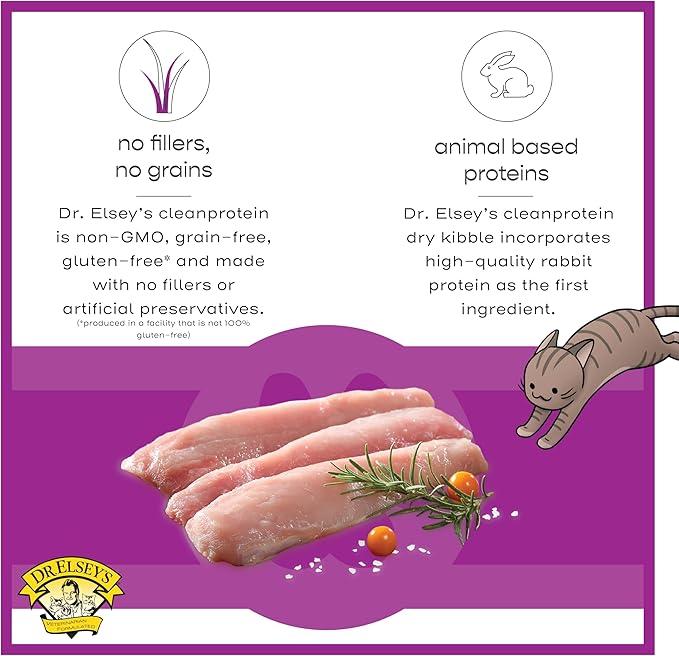 Dr. Elsey's cleanprotein Original Rabbit & Turkey Recipe Wet Cat Food, (Pack of 24), 2.75oz Cans