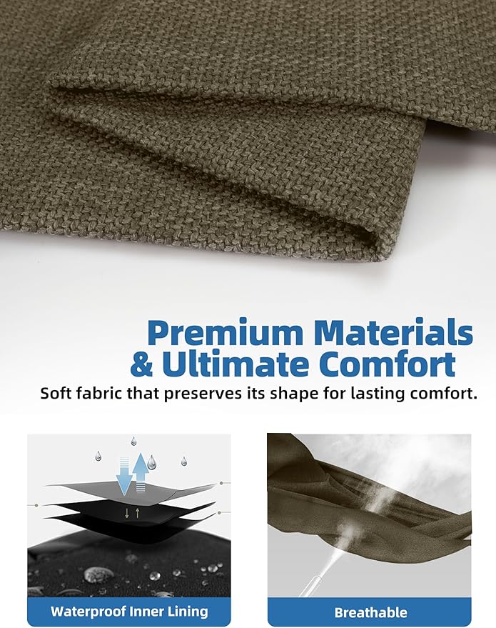 Sytopia 42-Inch Waterproof Chew-Resistant Orthopedic Dog Bed, XL Size for Extra Large Dogs, Supports Up to 90 lbs, Suitable for Indoor and Outdoor Use, Brown