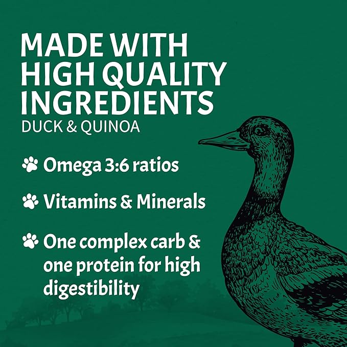 Canine Caviar - Open Sky: Duck & Teff Alkaline Dry Dog Food, Limited Ingredients, Gluten-Free, Based on Science & Research, Veterinary Alternative Diet (4.4 Pound Bag)