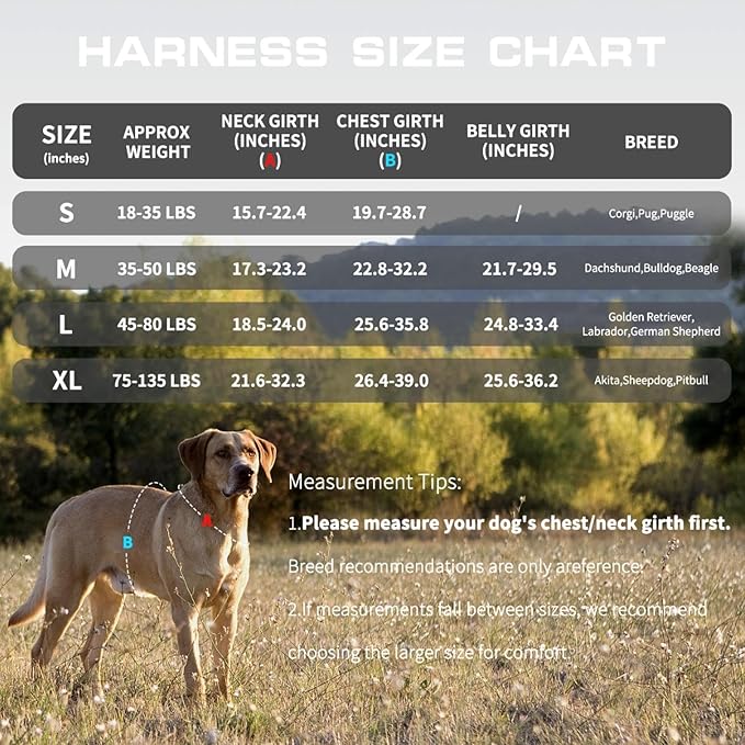 Dog Harness for Large Dogs Heavy Duty, No Pull Tactical Dog Harness with Molle System, Easy On and Off Service Dog Vest, Breathable Padded, Adjustable Reflective Pet Vest for Walking Hiking Training