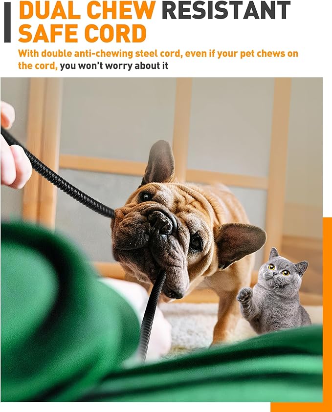2023 Newest Pet Heating Pad Temperature Adjustment Dog Heating Pad Anti-bite Puppy Heating Pad with Timer Cat Heating Pad Indoor Waterproof Pet Warming Pad Electric Heated Bed Mat Dog