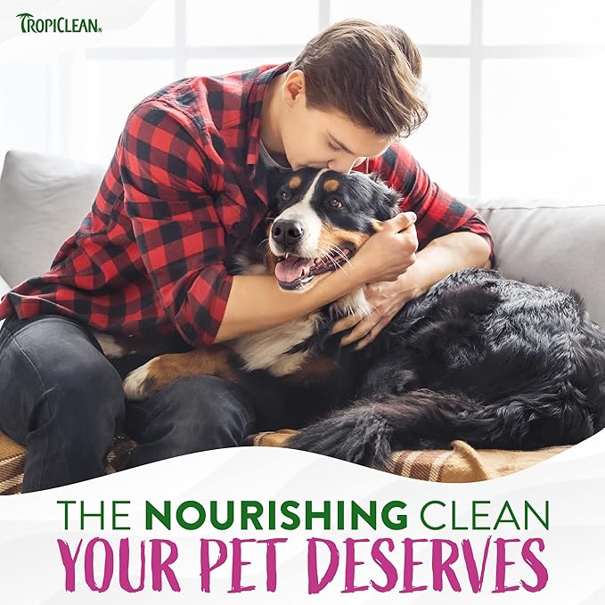 TropiClean Deep Cleaning Pet Wipes, 100ct - Wipes for Dogs & Cats - Gently Removes Dirt, Dander & Smells - for Pet Paws, Face, Body & Bottom - Sweet Berry & Coconut Scent