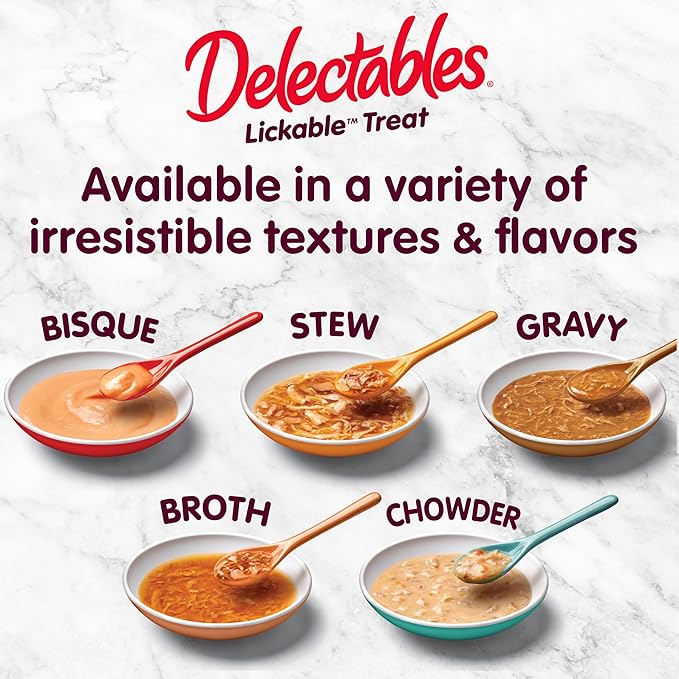 "Hartz Delectables Stew Senior Lickable Wet Cat Treats, Chicken & Tuna 1.4 Ounce (Pack of 12)"