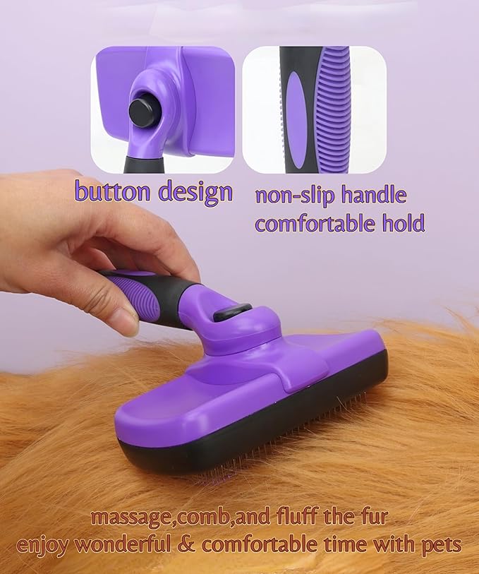 Pet Hair Grooming Tool Kit-9 Packs Dog Cat Grooming Kit Pet Dog Cat Grooming Supplies Washing Gloves Slicker Brush Kit Nail Grider Trimming Tools Pet Toothbrush Comb and Grooming Scissors Set