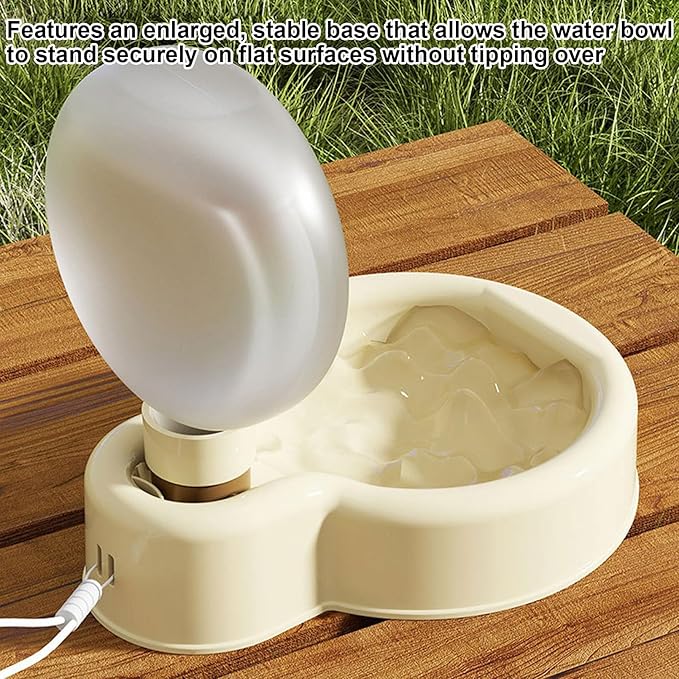 Portable Dog Water Bottle Dispenser, 17oz Dog Outdoor Water Bottle Bowl Foldable Pet Travel Eating Drinking Bottle Bowl (White, 16.9oz)