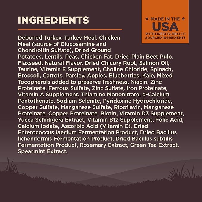 Wellness CORE Grain-Free High-Protein Dry Dog Food, Natural Ingredients, Made in USA with Real Meat, All Breeds, For Adult Dogs (Original Turkey & Chicken, 12-Pound Bag)