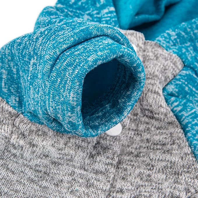 Dog Sweater, Dog Sweaters for Small Dogs, 2, 3 Pack Warm Soft Pet Clothes for Puppy, Medium Large Cat, Dogs Girl or Boy, Dog Shirt for Winter Christmas (Hoodie Grey,Navy+Grey,Blue, Medium)