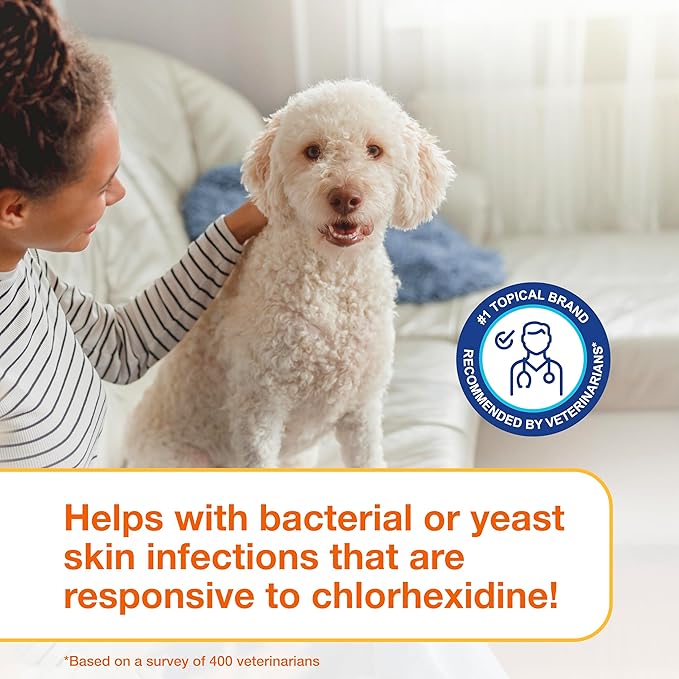 Douxo S3 Pyo Shampoo, Contains 3% Chlorhexidine & 0.5% Ophytrium, Antiseptic & Hydrating, For Bacterial or Yeast Skin Infections, For Dogs and Cats, 16.9 fl. oz. (500mL)