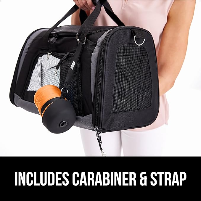 GORILLA GRIP Dog Water Bottle, Portable Water Bowl Dispenser for Dogs, 12 oz Leak Proof Pet Travel Squeeze Bottles, Food Grade Silicone, To Go Puppy Essentials, Hiking Camping Trip Accessories, Orange