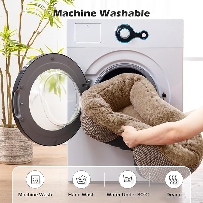 INVENHO Small Dog Bed Orthopedic Warming Soft Calming Sleeping Durable with Anti-Slip Bottom