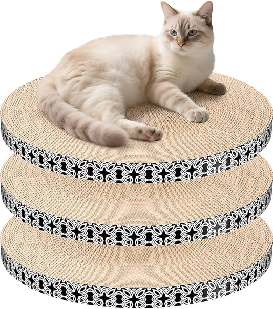 3 Pack Cat Scratcher Pad, Replacement Cardboard Cat Scratcher Pad, Relieves Stress, Supports Pet Behaviors, 3 Count