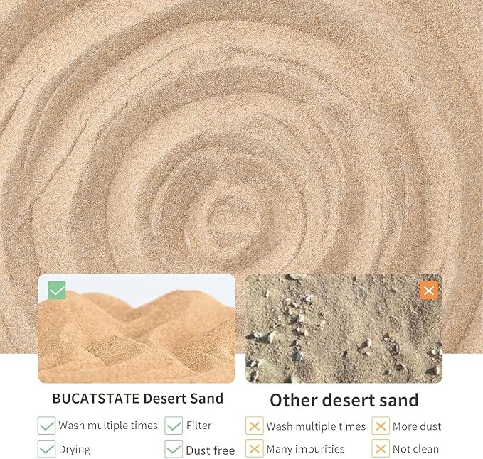 BUCATSTATE Hamster Bath Sand with Pour Spout, 6.6LB Desert Bath Sand | No-Dust Potty Litter Calcium-Free Sand for Hamster Chinchillas Gerbil Mice Degu or Other Small Pets (Fine Sand)