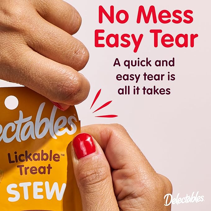 "Hartz Delectables Stew Senior Lickable Wet Cat Treats, Chicken & Tuna 1.4 Ounce (Pack of 12)"