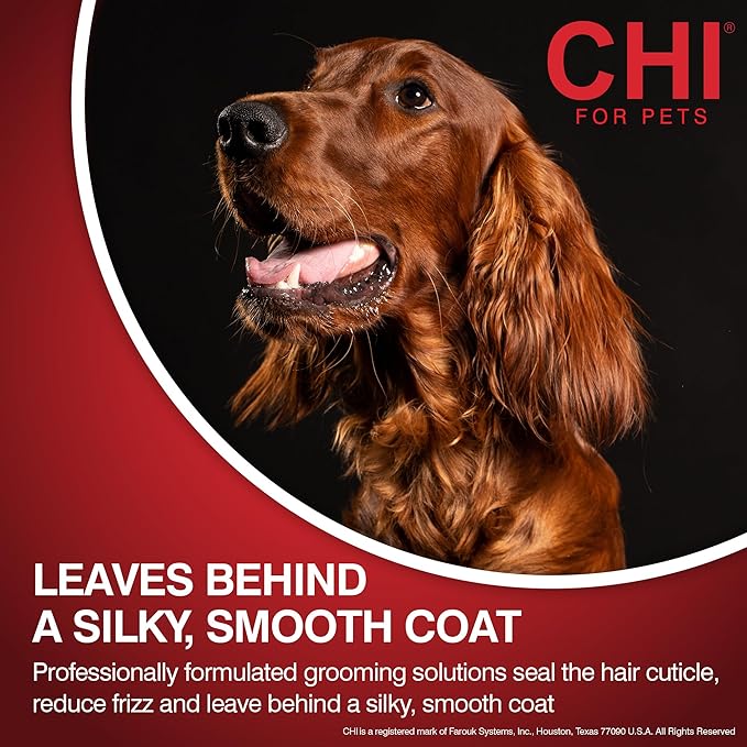 CHI for Dogs Deep Moisture Shampoo - Professional Dog Grooming Formula for Dry Coats - Hydrating and Nourishing Wash in Gallon Size for All Breeds and Hair Types, 128 Fl Oz