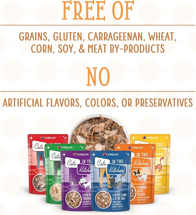 Weruva Cats in The Kitchen, Pantry Party Pouch Variety Pack in Gravy Cat Food, 3oz Pouch (Pack of 12)