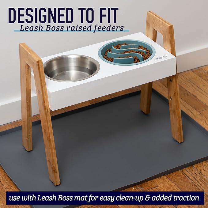 Leash Boss Slow Feeder Dog Bowls - Cup Maze Puzzle Food Bowl, Fits into Elevated Pet Feeders - Slow Eating for Fast Eaters - Large, Medium & Small Sized Breeds (1.5 Cup - 6-6.25 Inch Holes)