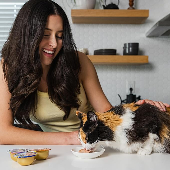 INABA Churu Pop'N Serve Jelly Cat Treat with Vitamin E & Taurine, 1.2 Ounce Cup, 8 Cups, Chicken with Scallop Recipe