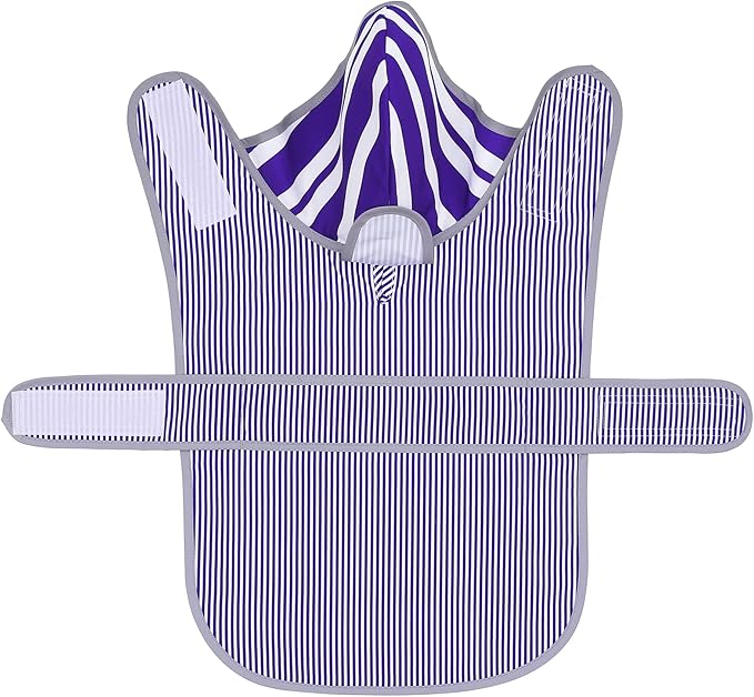 Dog Raincoat for Small Dogs Puppies Waterproof Hooded Rain Jacket with Reflective Strips Leash Hole & Poncho Adjustable Fit (Bluestripe,S)