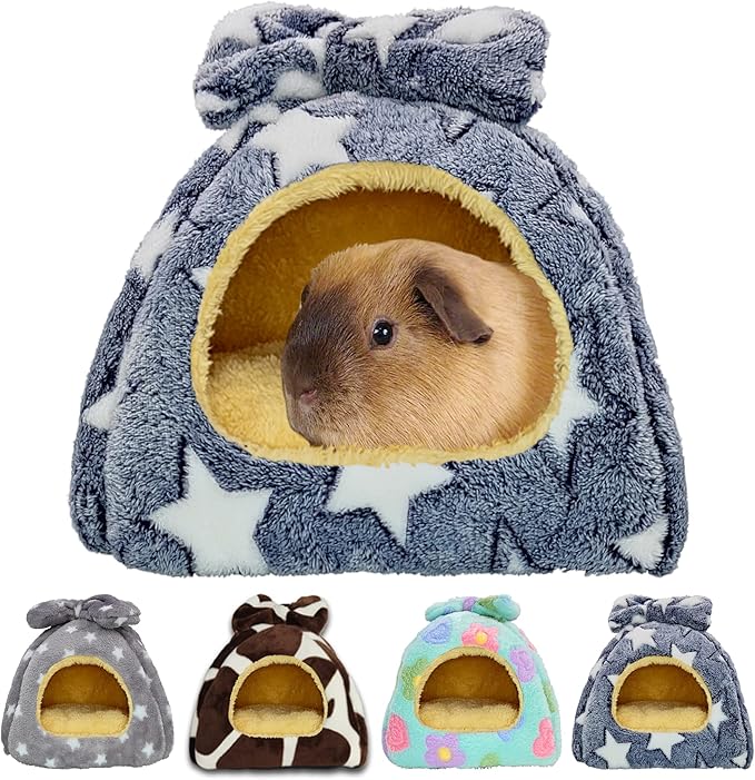 Guinea Pig Bed, Guinea Pig Hideout House Accessories Warm Bed for Small Animals Hamsters Chinchillas Dwarf Bunnies Hedgehogs. L,Greystars