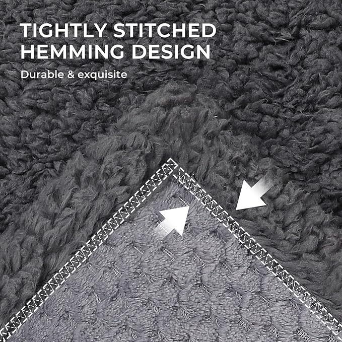 Luciphia Waterproof Bed Blanket Washable,Soft Sherpa Fleece Puppy Reversible Throw Blankets for Medium Large Dog Cat,Furniture Cover Protector Couch from Liquid Pee and Pet Fur,Brown Embossed,65"x57"