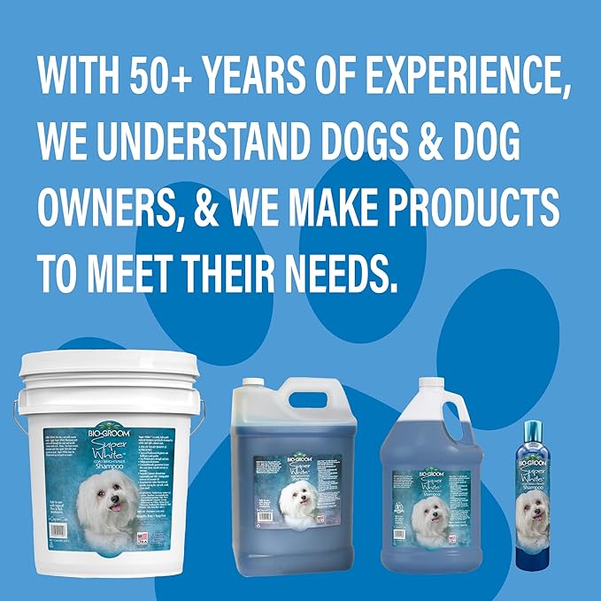 Bio-Groom Super Whitening Dog Shampoo – Whitening Pet Shampoo, Dog Bathing Supplies, Puppy Wash, Dog Grooming Supplies, Cruelty-Free – 12 fl oz 1-Pack