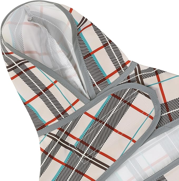 Dog Raincoat for Small Dogs Puppies Waterproof Hooded Rain Jacket with Reflective Strips Leash Hole & Poncho Adjustable Fit (Plaid,XS)