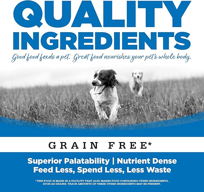 NutriSource Grain Free Dry Dog Food for Large Breeds, Chicken and Peas, 26LB