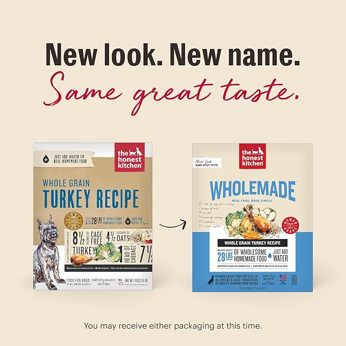 The Honest Kitchen Wholemade™ Whole Grain Turkey Dog Food, 10 lb Box