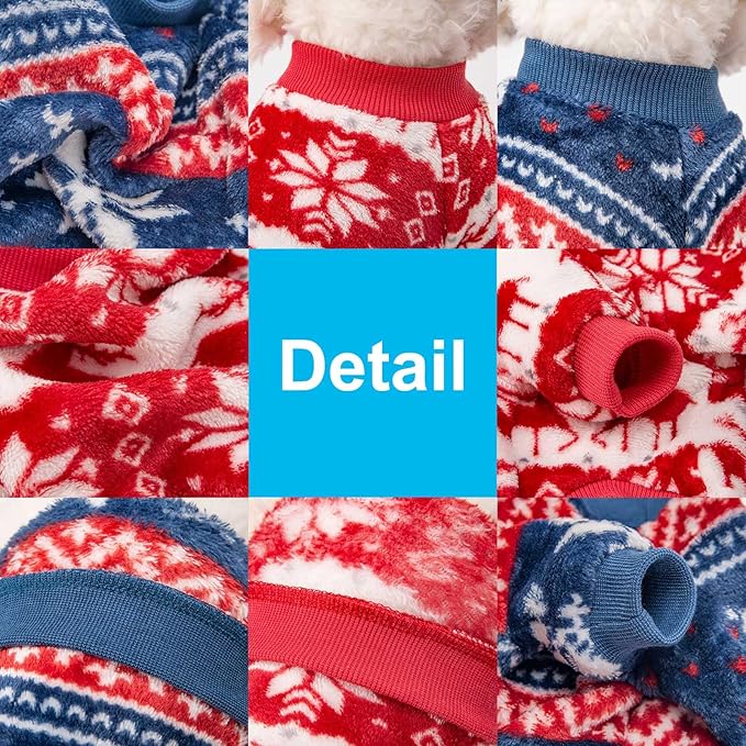Dog Sweater, Dog Sweaters for Small Dogs, 2, 3 Pack Warm Soft Pet Clothes for Puppy, Medium Large Cat, Dogs Girl or Boy, Dog Shirt for Winter Christmas (Red+Navy, XX-Large)