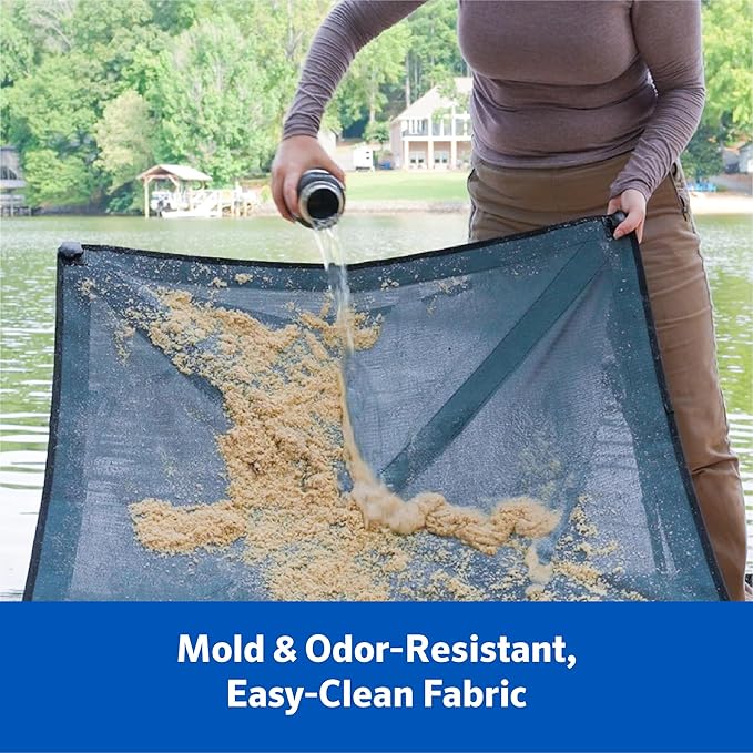 Coolaroo On-The-Go Elevated Dog Bed Kit – Portable & Cooling Travel Cot with HeatShield Fabric for Small Dogs, Lightweight & Compact, Includes Matching Carry Bag & Pacific Blue Bonus Cover, Small