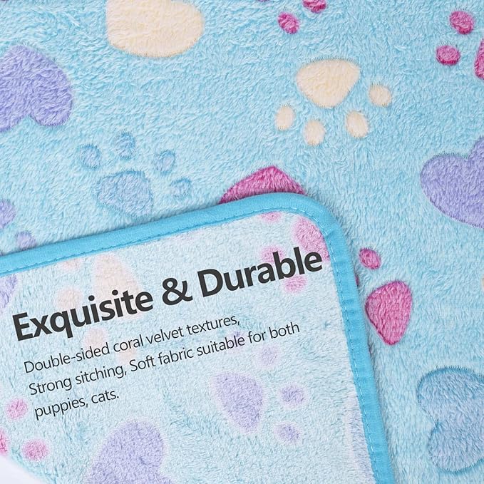 LeapSheep Pet Blankets for Dogs Cats - 3Pack Heart Pattern Super Soft Fluffy Dog Blankets for Small Medium Large Doggy Kitten(Heart, Medium)