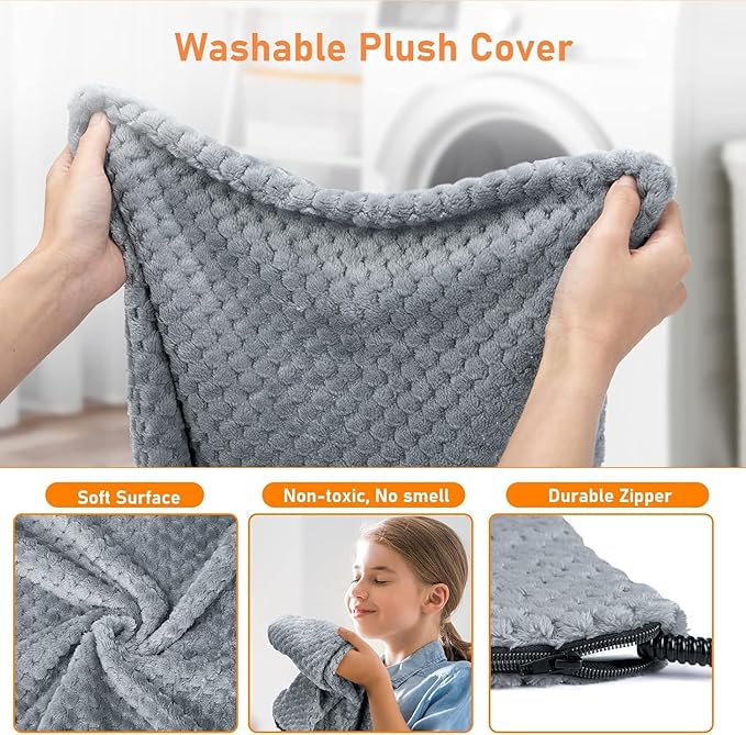 INVENHO Extra Large Pet Heating Pad, Adjustable Temperature Waterproof Dog Cat Heating Pad with Timer, Electric Pet Heated Mat