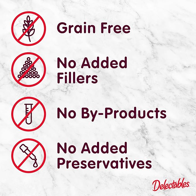 Delectables Lickable Treat Bisque Senior 10+ Wet Cat Treat Variety Pack, Food Topper, Hydrating, Grain-Free, No Fillers, No by-Products, No Added Preservatives, 1.4oz Pouch, 12ct