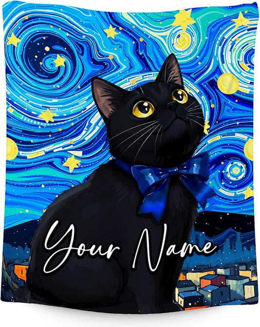 Kids Blanket - Custom Cat Blankets for Cat Lovers - Lightweight Flannel Soft Cute Throws Gifts for Room Decor/Bed/Sofa - 4 Sizes