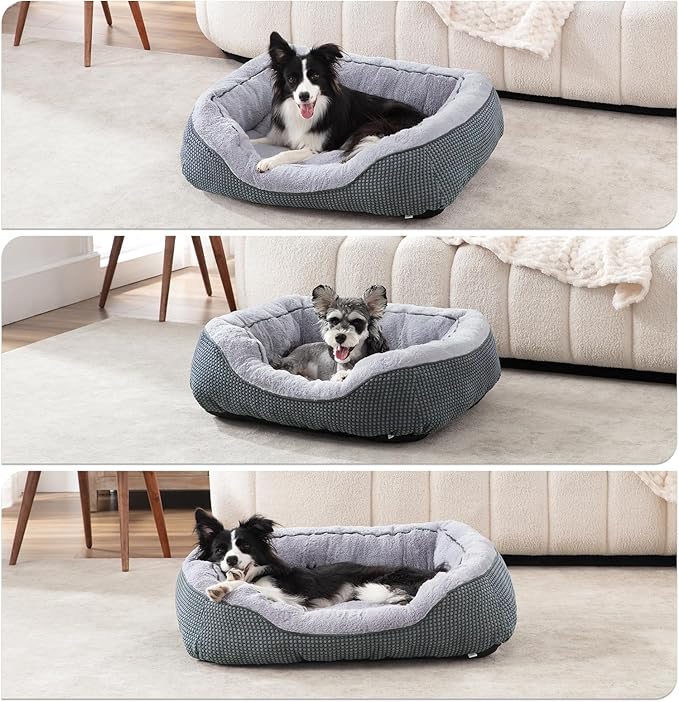 INVENHO Small Dog Bed Orthopedic Warming Soft Calming Sleeping Durable with Anti-Slip Bottom