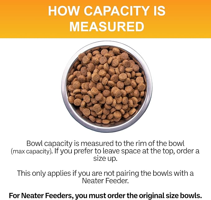 Neater Pet Brands 5 Cup (40 oz.) Stainless Steel Dog Bowls, 1 Single Neater Feeder Replacement Bowl (Medium Deluxe Model), Dog Food Bowl or Water Bowls, Dishwasher Safe Metal Dish for Medium Dogs
