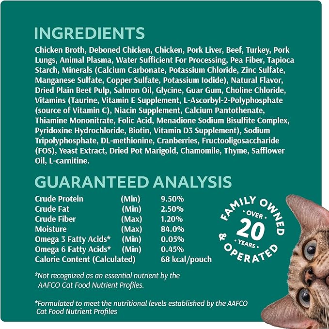 Optimeal Wet Cat Food Variety Pack - Grain Free Tender Morsels, High Protein Premium Nutrition Made with Natural European Ingredients in Savory Gravy, Adult Wet Cat Food Pouches 3oz Pouch (Pack of 12)